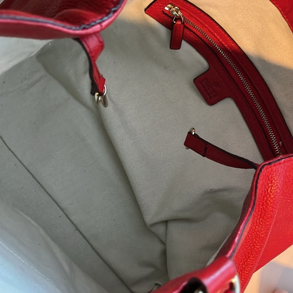 GUCCI SoHo Pebbled Leather Double Handle Bag NWOT - Picture 6 of 16